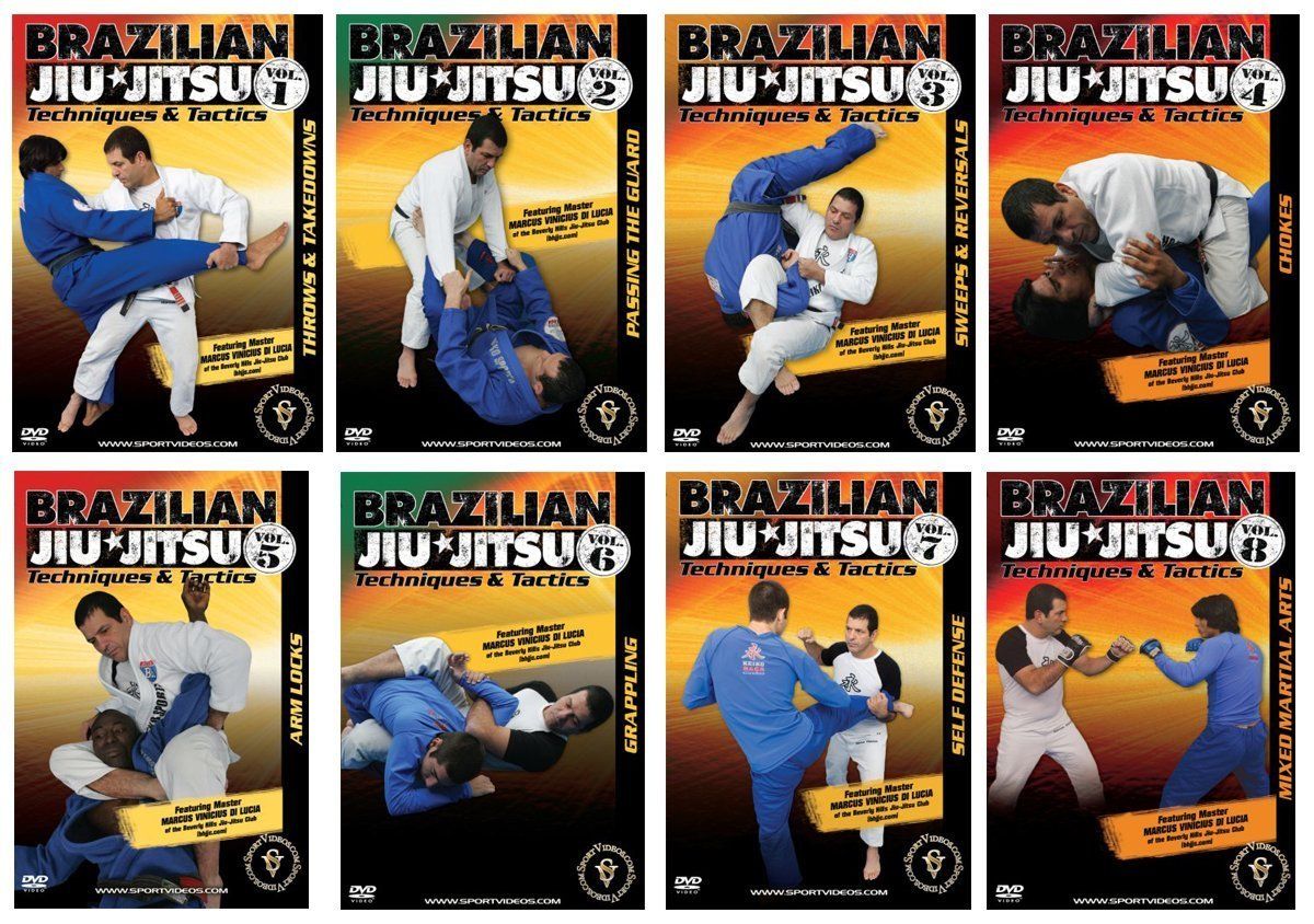 Brazilian Jiu-Jitsu Techniques and Tactics 8 DVD or Download Set - Free Shipping