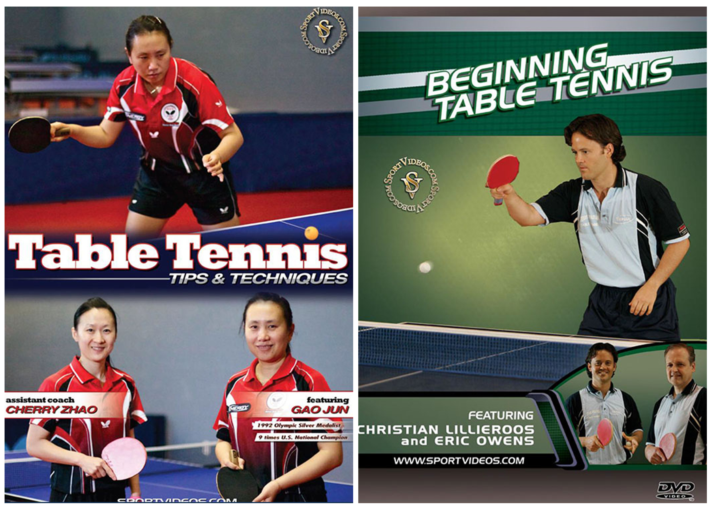 2 Table Tennis DVDs Set